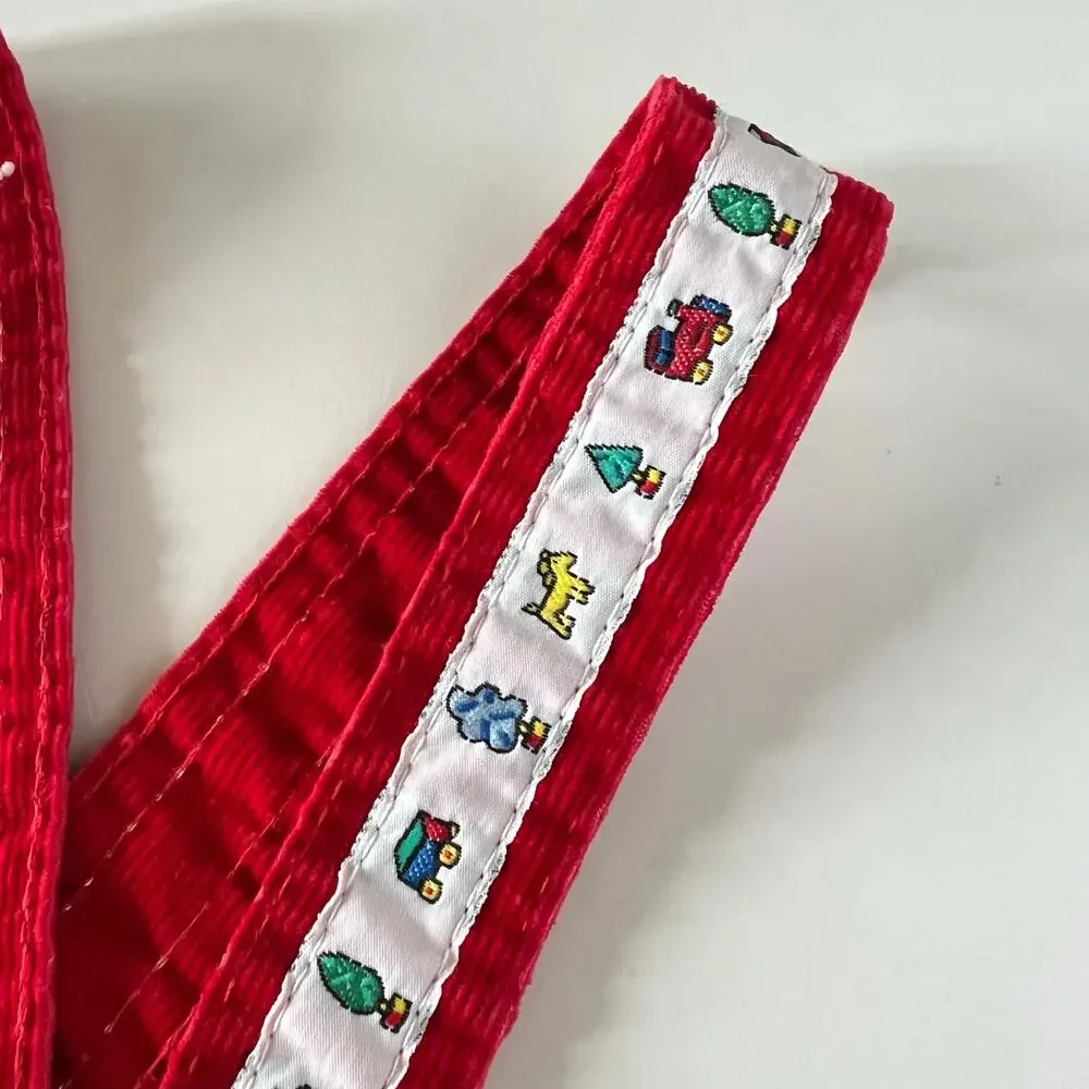 Vintage Oshkosh red cord suspender pants